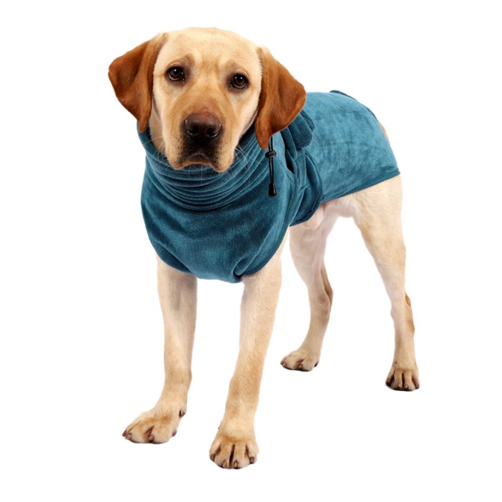 Hohopeti Highly Absorbent Dog Bathrobe with Adjustable Belt