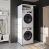 ROOMART Duo Washing Machine Cabinet for Dryer and Washer, White, 176 × 67 × 65 cm (Height: 205 cm) view 4