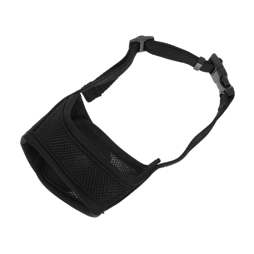 Anti-Chew Puppy Muzzle for Dogs, Black Mesh Cover