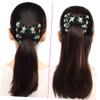 Double Hair Clip with Pearl Embellishment, Stretchable, 4-Pack view 3