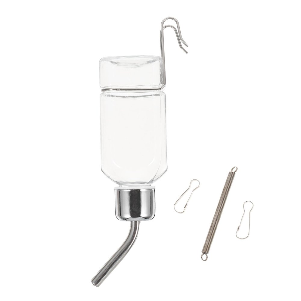 Stainless Steel Nozzle Hanging Water Bottle, 1 Pc, for Pets
