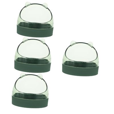BESPORTBLE 4-Piece Transparent Acrylic Hamster Food Bowls, Hanging Water Bowls for Small Pets, Non-Slip and Easy to Clean, for Hamsters and Rats