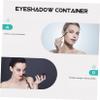Healeved 18-Piece Transparent Storage Boxes for Eyeshadow and Refillable Blush Containers with Portable Eyeshadow Tray view 2