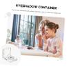 Healeved 18-Piece Transparent Storage Boxes for Eyeshadow and Refillable Blush Containers with Portable Eyeshadow Tray view 4