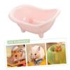 BESPORTBLE Pink Plastic Hamster Bathtub, Lightweight and Durable view 3