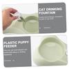 Double Bowl for Cats and Pets, Light Green, PP view 2