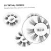 Segmented Synthetic Fiber False Eyelashes, Naturally Curled, Black view 3