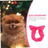 WOONEKY Comfortable, Shape-Retaining Polyester Headband with Double-Layer Bow for Dogs, Cats, and Puppies view 3