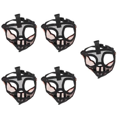 BESPORTBLE 5-Piece Dog Muzzle, Breathable Dog Mask for Small to Medium Dogs, Comfortable for Outdoor Activities