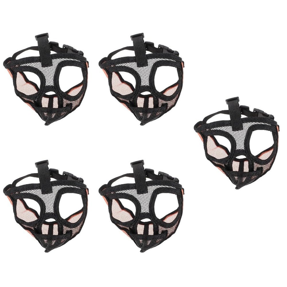 BESPORTBLE 5-Piece Dog Muzzle, Breathable Dog Mask for Small to Medium Dogs, Comfortable for Outdoor Activities