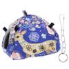 WOONEKY Warm Cotton Hamster Hut, Breathable Hanging Cage Bed for Rats and Ferrets, Blue view 1