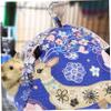 WOONEKY Warm Cotton Hamster Hut, Breathable Hanging Cage Bed for Rats and Ferrets, Blue view 3