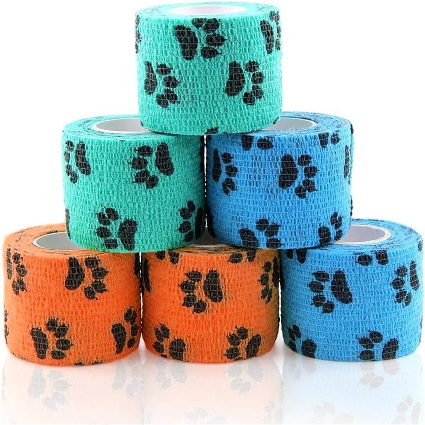 6 Rolls Self-Adhesive Bandage for Pets