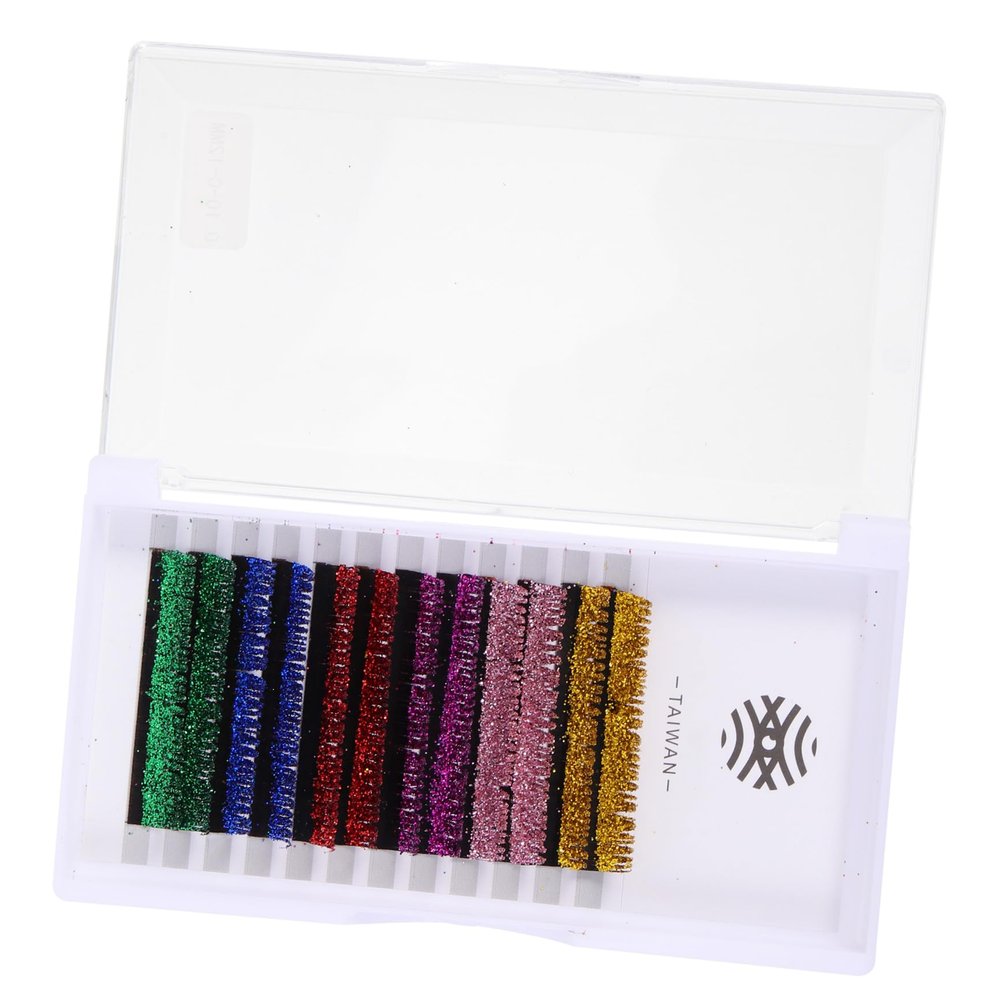 Glitter False Eyelashes, 6 Pairs, Fiber, DIY Eye Makeup