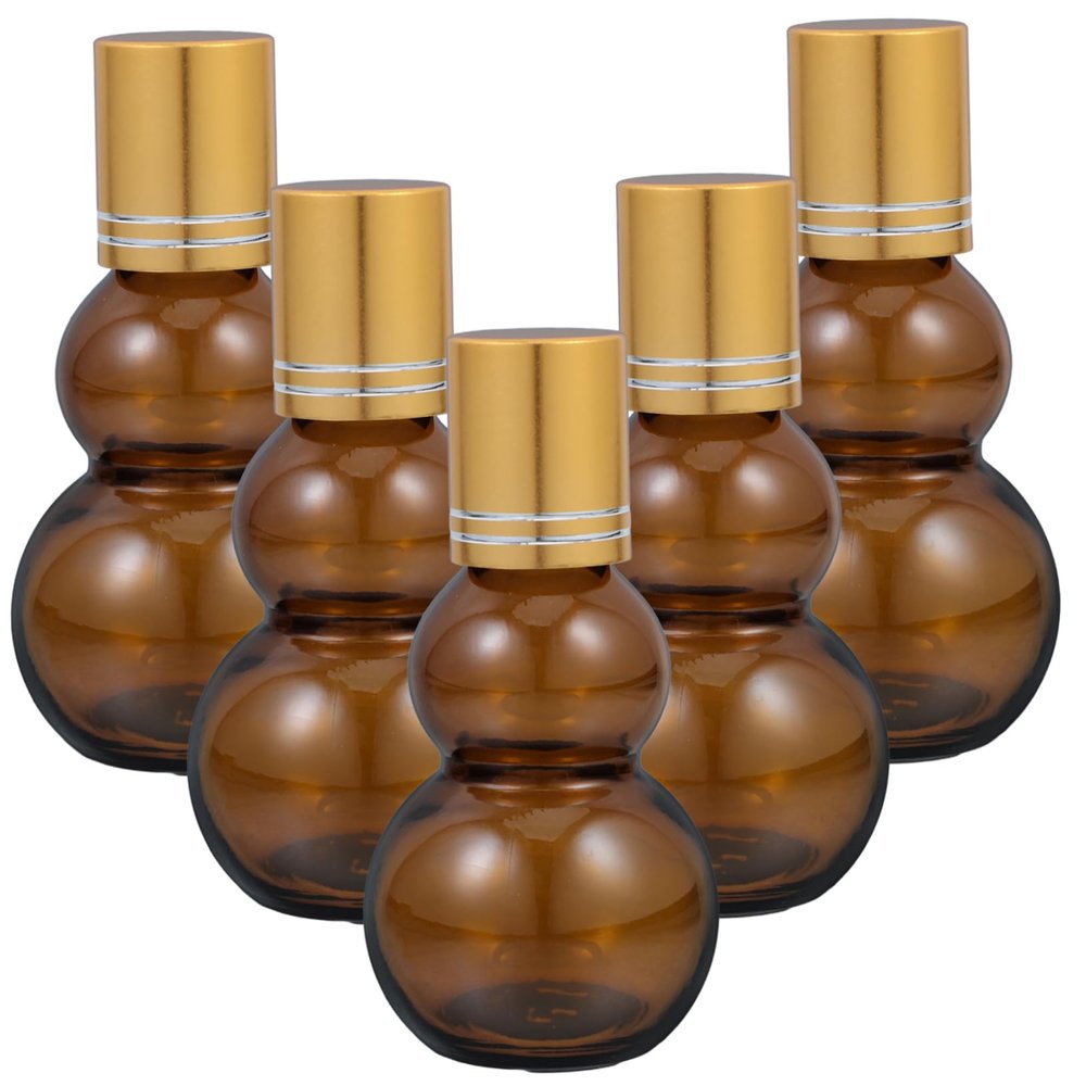 PAMINGONO 5-Pack 30 ml Glass Roll-On Bottles for Essential Oils
