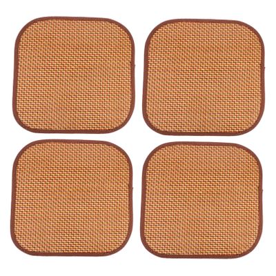 Grass Cooling Mat for Small Pets, 4-Piece Pack, Grass and Rattan