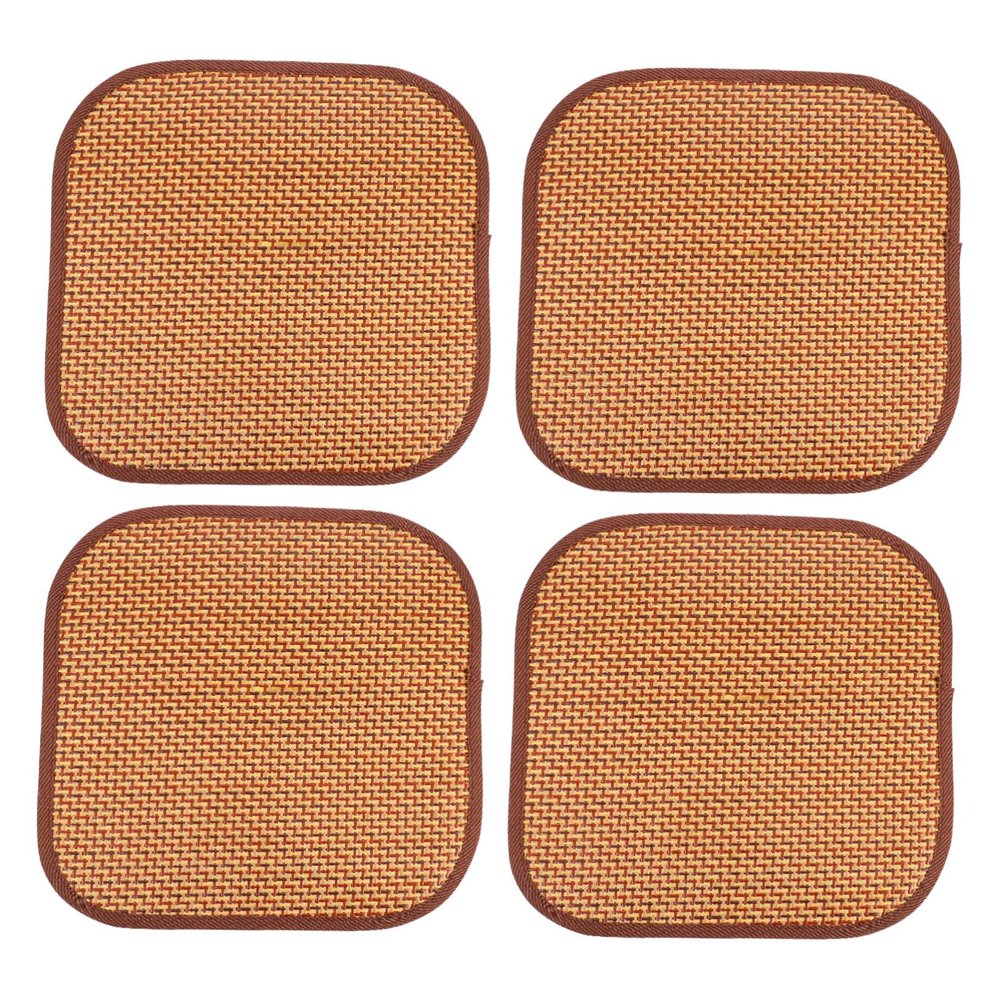 Grass Cooling Mat for Small Pets, 4-Piece Pack, Grass and Rattan