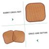 Grass Cooling Mat for Small Pets, 4-Piece Pack, Grass and Rattan view 2