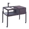 VEVOR Wooden Tortoise Enclosure, Indoor/Outdoor Terrarium with Light Stand and Wheels, 965 x 610 x 825 mm view 1