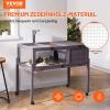 VEVOR Wooden Tortoise Enclosure, Indoor/Outdoor Terrarium with Light Stand and Wheels, 965 x 610 x 825 mm view 2