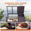 VEVOR Wooden Tortoise Enclosure, Indoor/Outdoor Terrarium with Light Stand and Wheels, 965 x 610 x 825 mm view 4