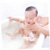 2-Piece Cotton Star-Shaped Baby Bath Sponge Set with Small Rings view 3