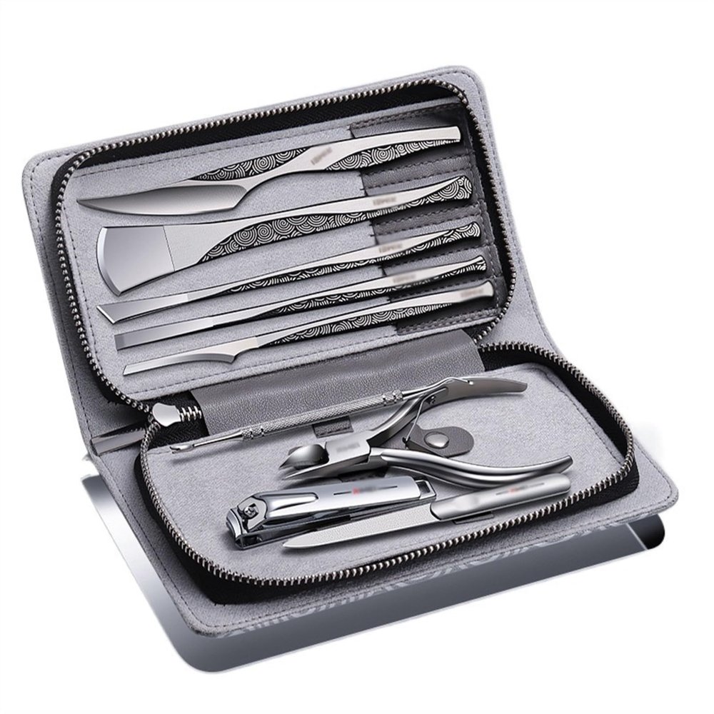 FUHAI-666 9-Piece Manicure and Pedicure Set with Travel Case
