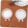 LALADEFIEE 2-Pack Small Round Metal Mirrors, Compact and Portable for DIY Phone Cases and Crafts view 2
