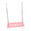 SEWOART Hamster Bridge and Metal Pet Swing, Sturdy Pink Toy for Dwarf Hamsters view 1