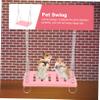 SEWOART Hamster Bridge and Metal Pet Swing, Sturdy Pink Toy for Dwarf Hamsters view 3