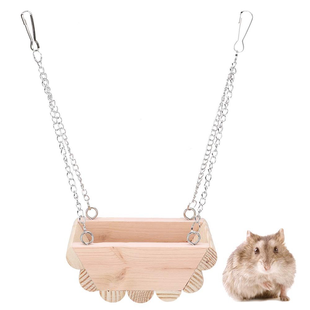 Wooden Hamster Swing Boat Toy