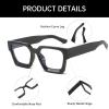 YAMEIZE Blue Light Blocking Glasses for Women and Men, Square Computer Glasses view 3