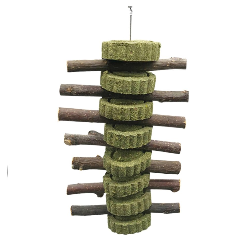 Grass Cake Chew Toys for Small Pets, 2 Pieces