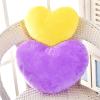 Heart-Shaped Plush Pillow for Kids' Room, Yellow, 40 cm view 4