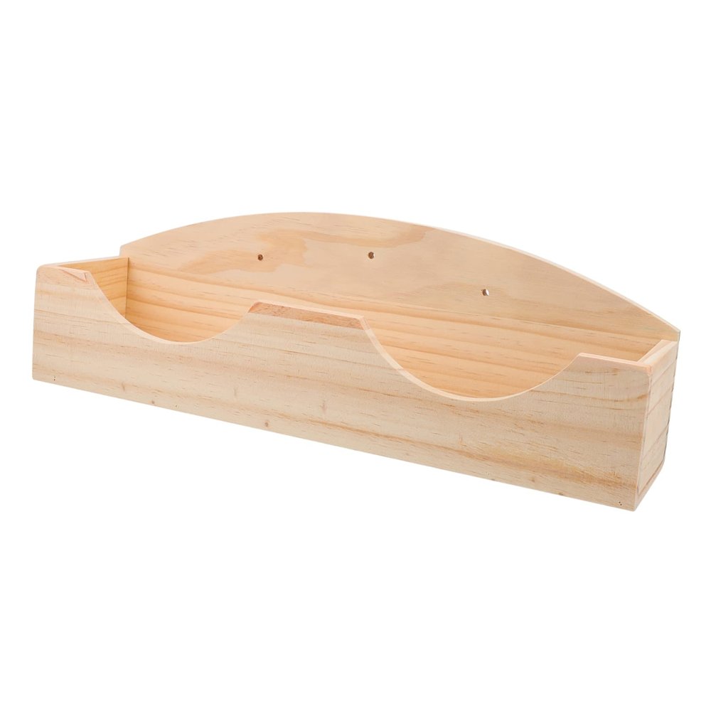 Wooden Grass Rack Feeder for Small Animals in Cages, Khaki