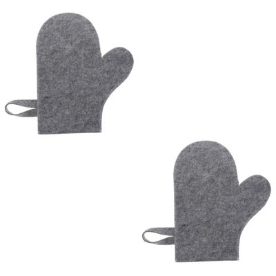 WOONEKY 2-Piece Felt Sauna Gloves for Women and Men