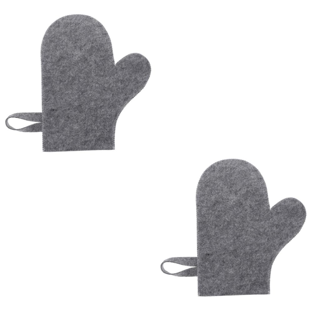 WOONEKY 2-Piece Felt Sauna Gloves for Women and Men