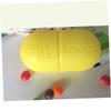 FRCOLOR 3-Piece Outdoor Pill Box with Compartments, Portable Oval Medication Case, Light Yellow view 3