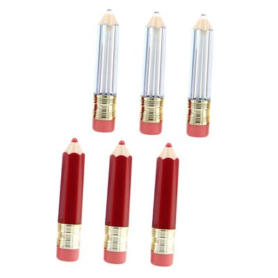 DIY Lip Gloss Tubes, 5 mL Plastic Pencil-Shaped, 6 Count