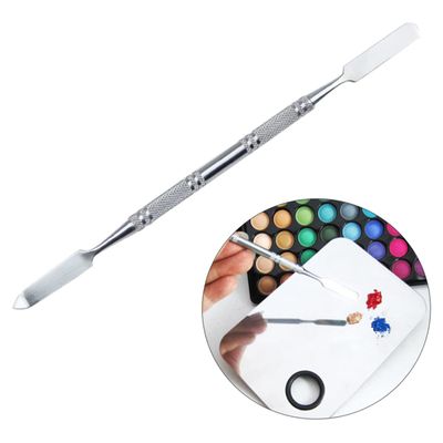 Beatifufu 4-Piece Silver Cosmetic Mixing Tools for Foundation, Eyeshadow and Concealer