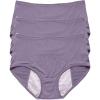 WDCAYQHZ Leakproof Period Underwear for Women, High-Waisted Mesh, 3-Pack (Light Purple, XXL) view 1