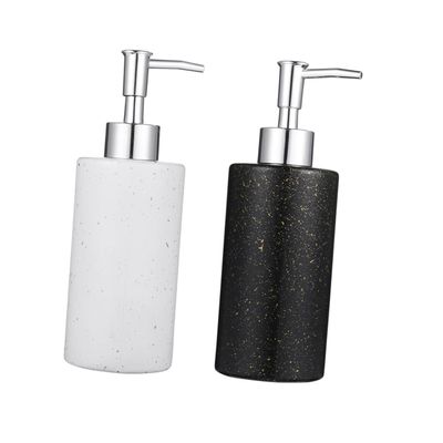 2-Pack 350 ml Glass Pump Dispenser Bottles with ABS Tops