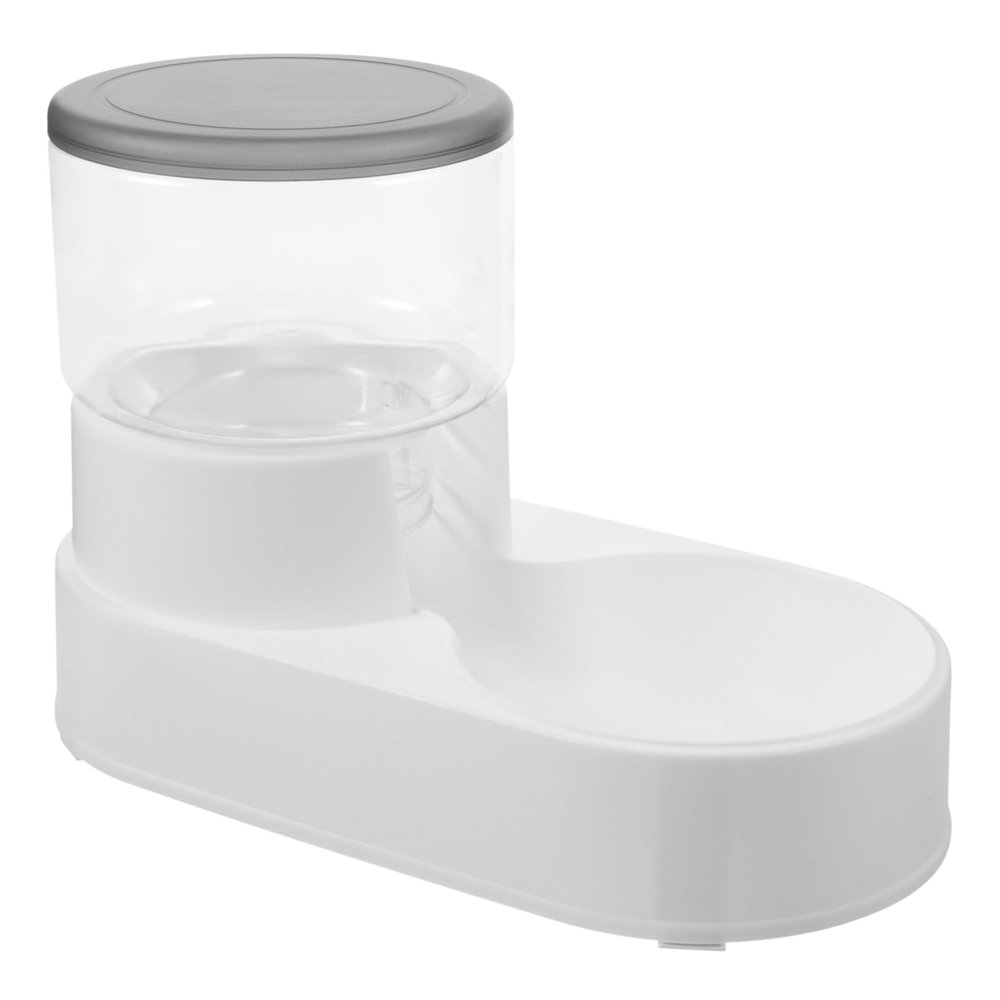 Automatic Pet Feeder, White Plastic