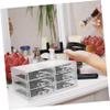 Large Transparent Acrylic Makeup Organizer with Three Drawers view 2