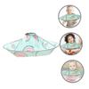 HONMEET Foldable Kids' Haircut Cape, Cartoon Design, Breathable, Green Watermelon Pattern view 3