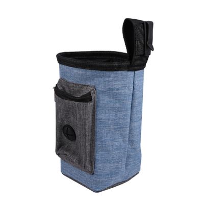 BCOATH Dog Training Treat Bag with Drawstring and Cross Opening, Blue