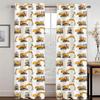 KARPIX Cartoon Car Curtains, Opaque Tractor & Fire Truck Design, 280 x 180 cm view 1