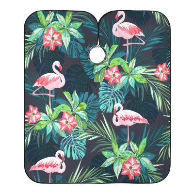 Tropical Flamingo Hairdressing Cape, Adjustable Salon and Barber Cape, 140 × 168 cm