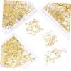 Decorative Nail Charms Set, 3 Boxes, Alloy, Gold view 1