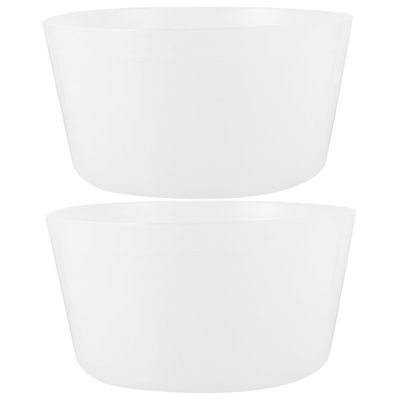 TINEASUR Reusable Sauna Bucket Liners, 2-Piece White Plastic Set